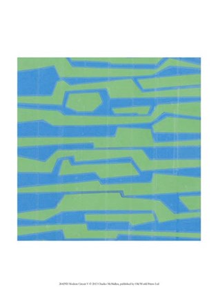 Framed Modern Circuit V Print