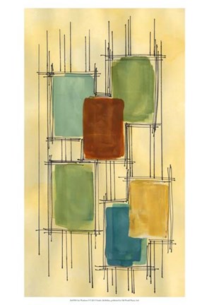 Framed City Windows I Print