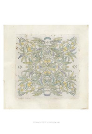 Framed Quadrant Floral I Print