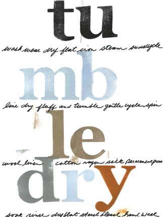 Framed Laundry Lines II Print