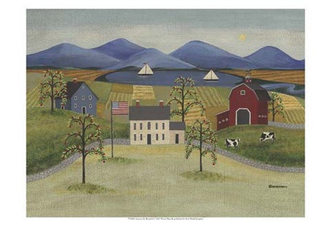 Framed America the Beautiful Print