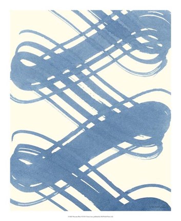 Framed Macrame Blue I Print