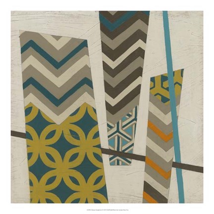 Framed Abstract Scrapbook I Print