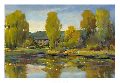 Framed Monet&#39;s Water Lily Pond II Print