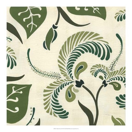 Framed Verdant Fresco III Print