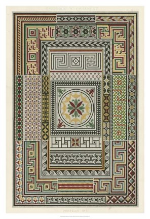 Framed Pompeian Design Print