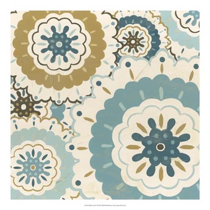 Framed Blue Lace IV Print