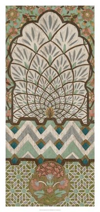 Framed Peacock Tapestry II Print