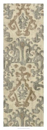 Framed Linen Ikat II Print