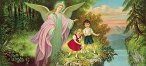 Framed Heiliger Schutzengel Print