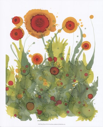 Framed Poppy Whimsy II Print