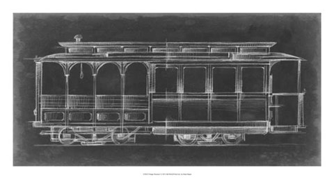 Framed Vintage Street Car I Print
