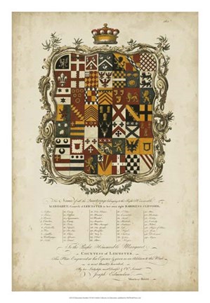 Framed Edmondson Heraldry I Print