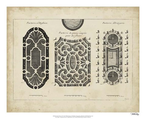 Framed Garden Parterre II Print
