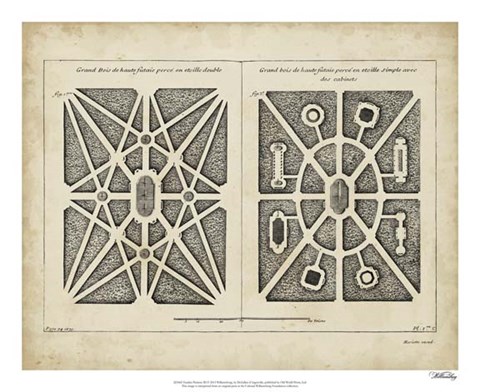 Framed Garden Parterre III Print