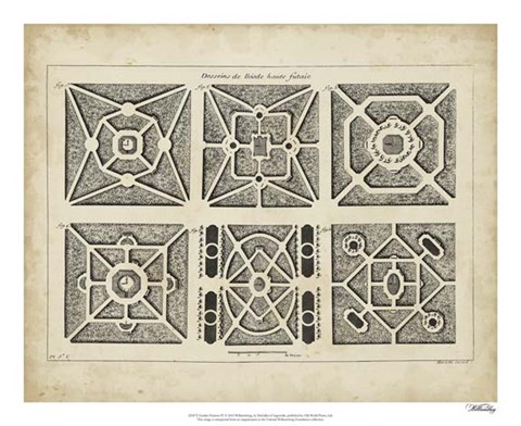 Framed Garden Parterre IV Print