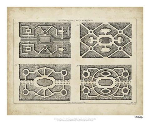 Framed Garden Parterre VI Print