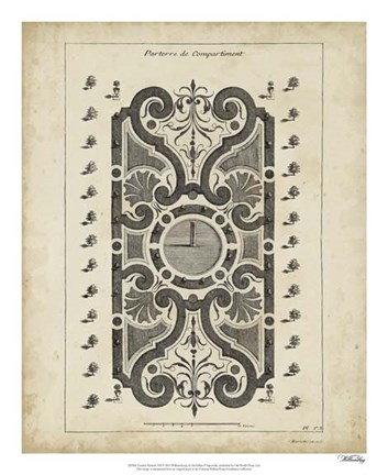 Framed Garden Parterre VII Print