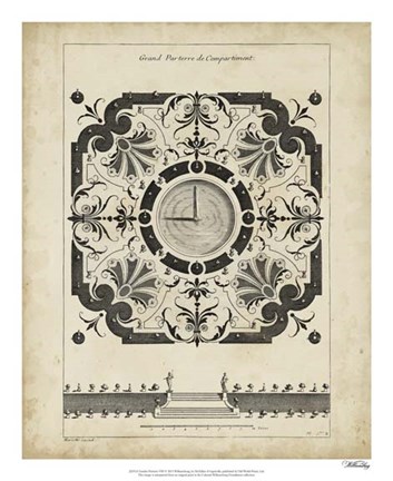 Framed Garden Parterre VIII Print