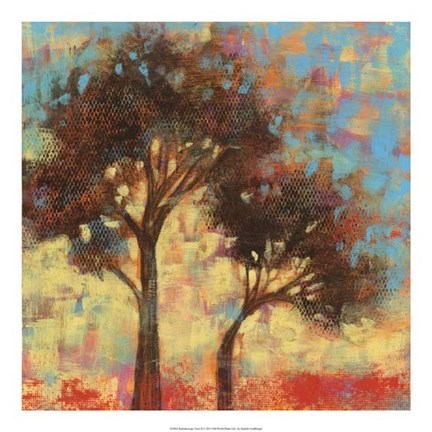 Framed Kaleidoscope Trees II Print