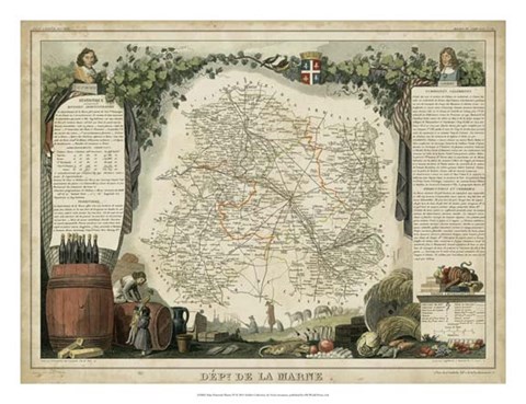 Framed Atlas Nationale Illustre IV Print