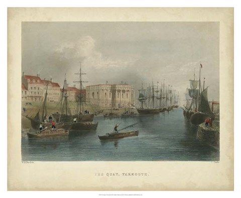 Framed Quay, Yarmouth Print