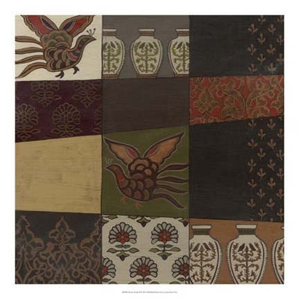 Framed Persian Textile II Print