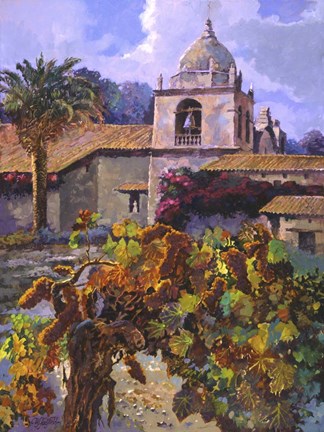 Framed Vineyard at San Miguel Print