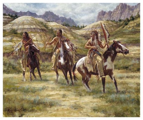 Framed Warriors of the Badlands Print