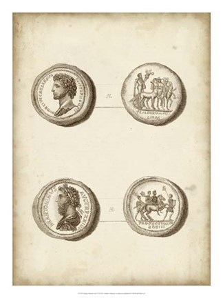Framed Antique Roman Coins VI Print