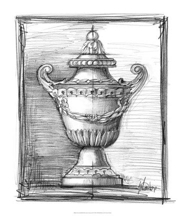 Framed Non-Embellished Decorative Ornament IV Print