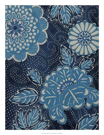 Framed Indigo Constellation I Print