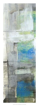 Framed White on Blue IV Print