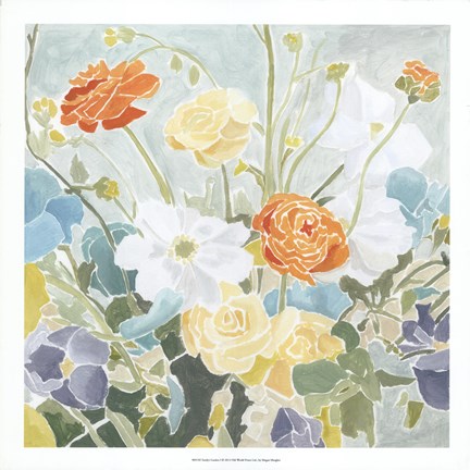 Framed Emily&#39;s Garden I Print