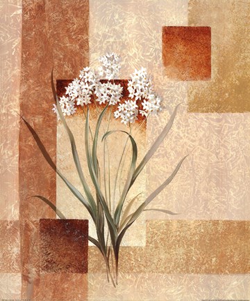 Framed Delicate flowers I Print