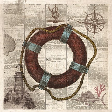 Framed Nautical Collection IV Print