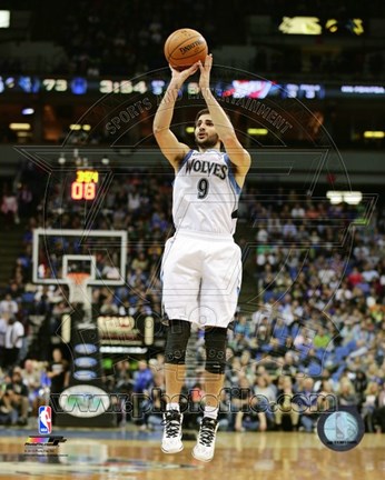 Framed Ricky Rubio 2013-14 basketball Print