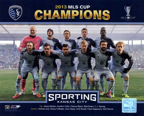 Framed Sporting KC  Starting 11 2013 MLS Cup Print