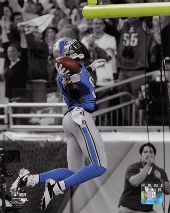 Framed Calvin Johnson 2013 Spotlight Print