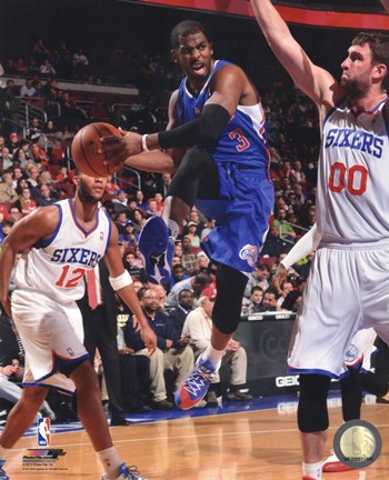 Framed Chris Paul 2013-14 with the ball Print