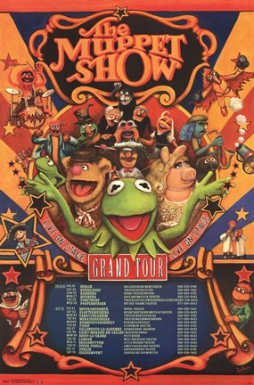 Framed Muppets Most Wanted - Grand Tour Print
