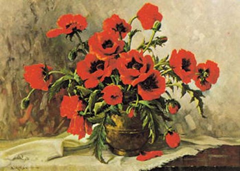 Framed Mohnblumen Print