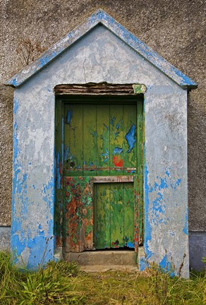 Framed Paint Effects, Old Cottage, Bunmahon, County Waterford, Ireland Print
