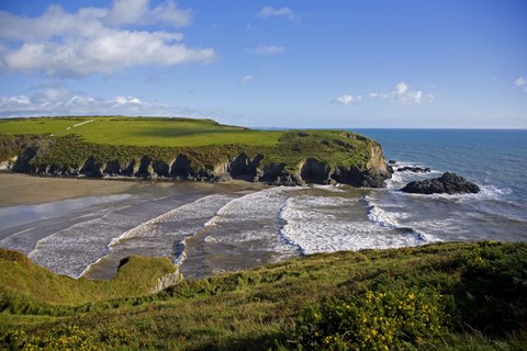 Framed Stradbally Strand, The Copper Coast, County Waterford, Ireland Print