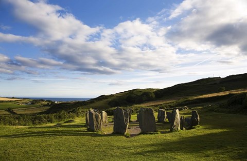 Framed Drombeg Stone Circle, Near Glandore, County Cork, Ireland Print