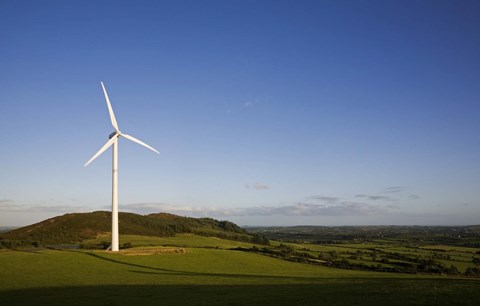 Framed Beallough Windfarm, Above Portlaw, County Waterford, Ireland Print