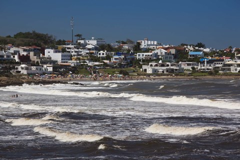 Framed Buildings at the waterfront, Playa La Boca, La Barra, Punta Del Este, Maldonado, Uruguay Print