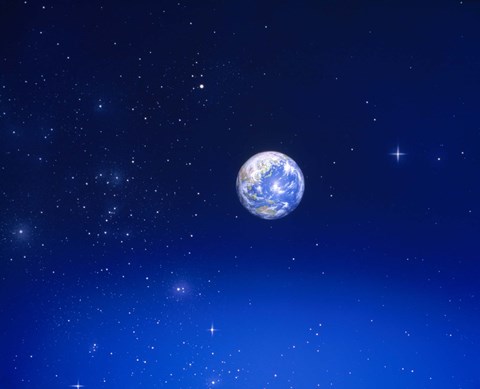 Framed Earth from Space Print