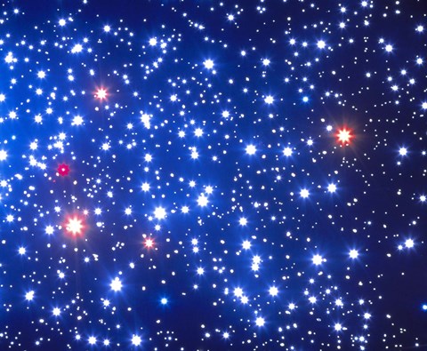 Framed Stars in Space Print