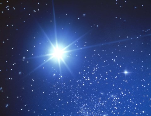 Framed Space with starburst Print